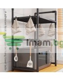 Рафт за микровълнова с три нива стабилна конструкция и PVC рафтове